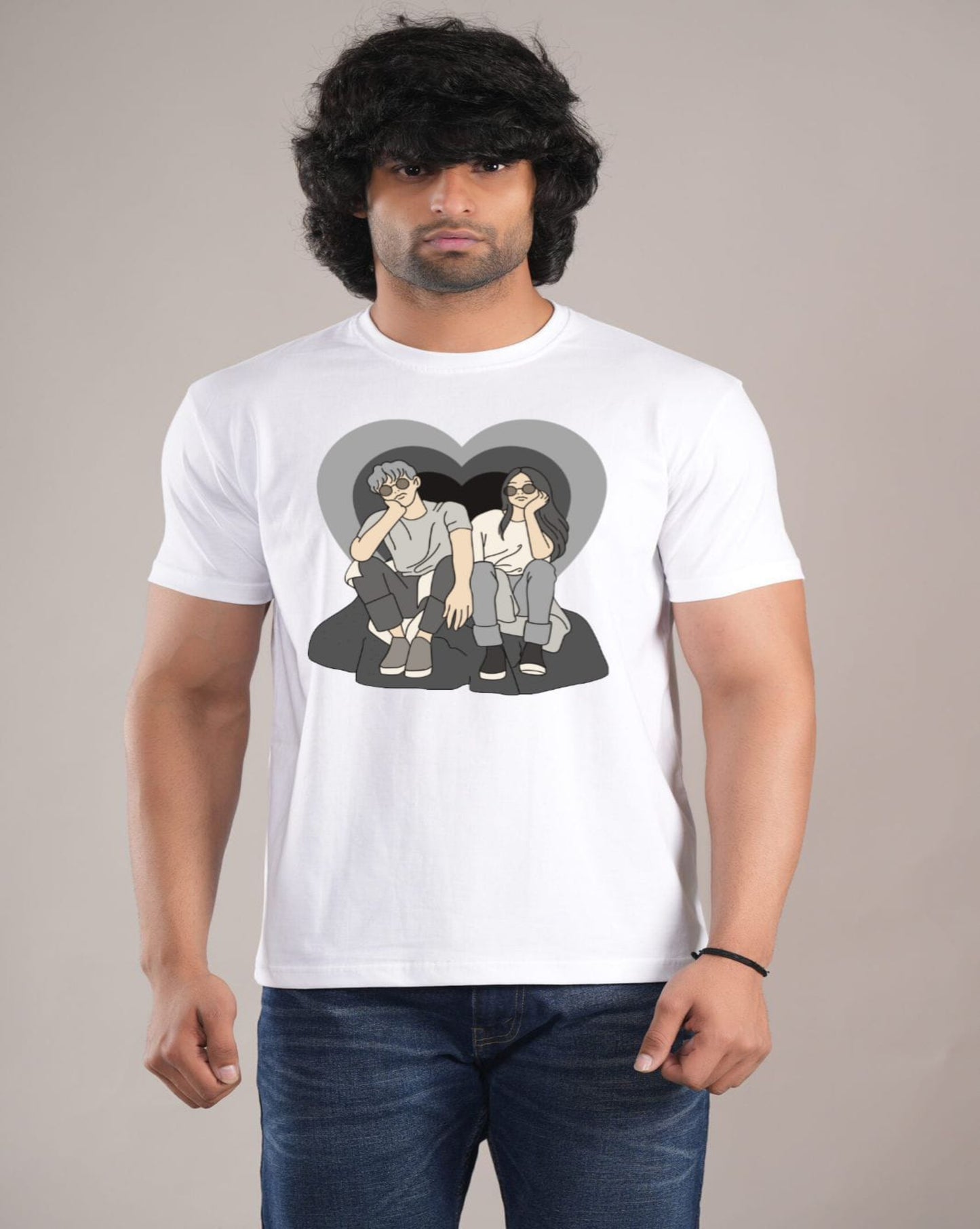 HESHA COUPPLE MENS REGULAR PRINTED TSHIRT