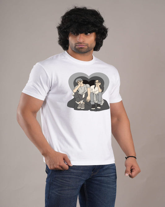 HESHA COUPPLE MENS REGULAR PRINTED TSHIRT