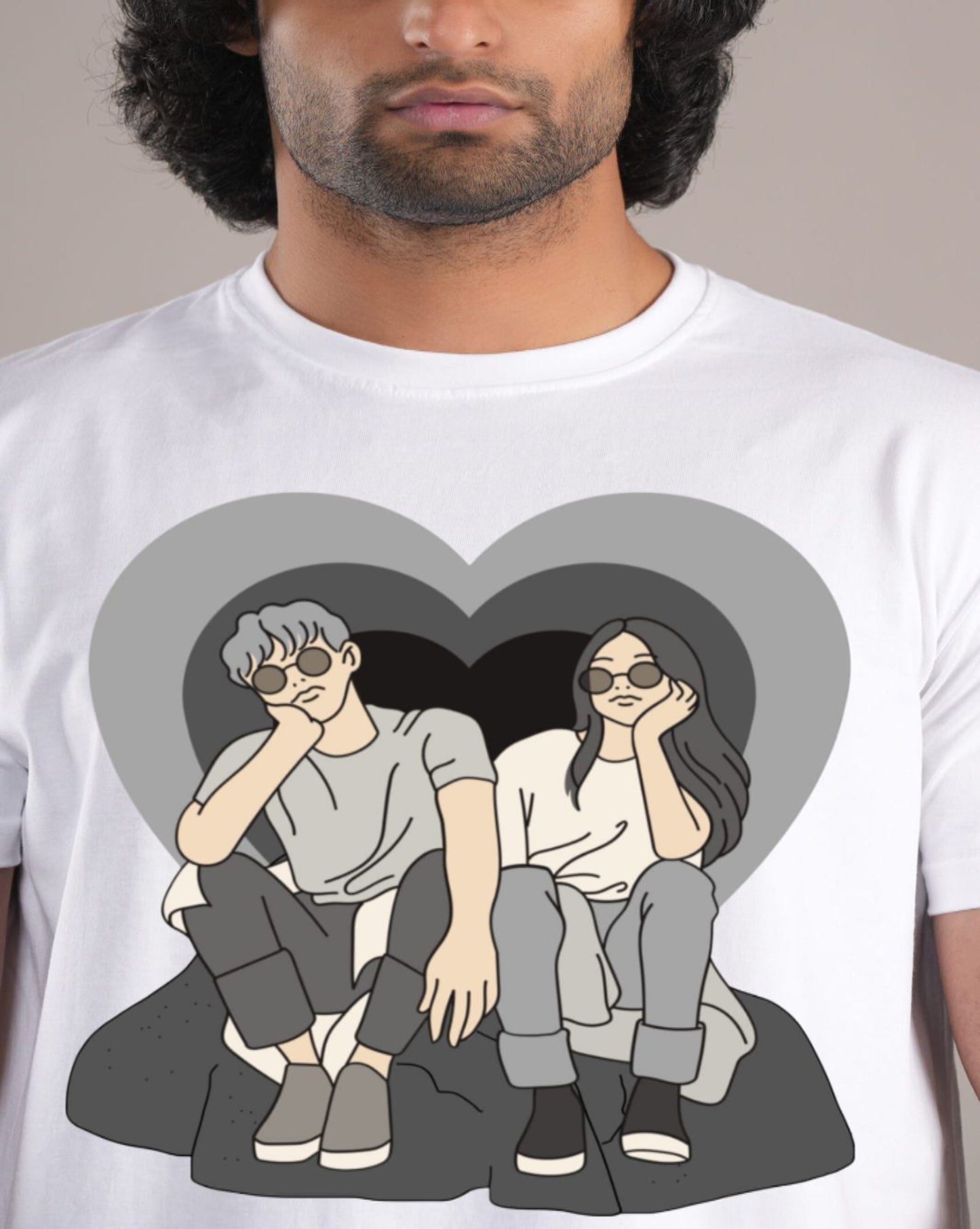 HESHA COUPPLE MENS REGULAR PRINTED TSHIRT