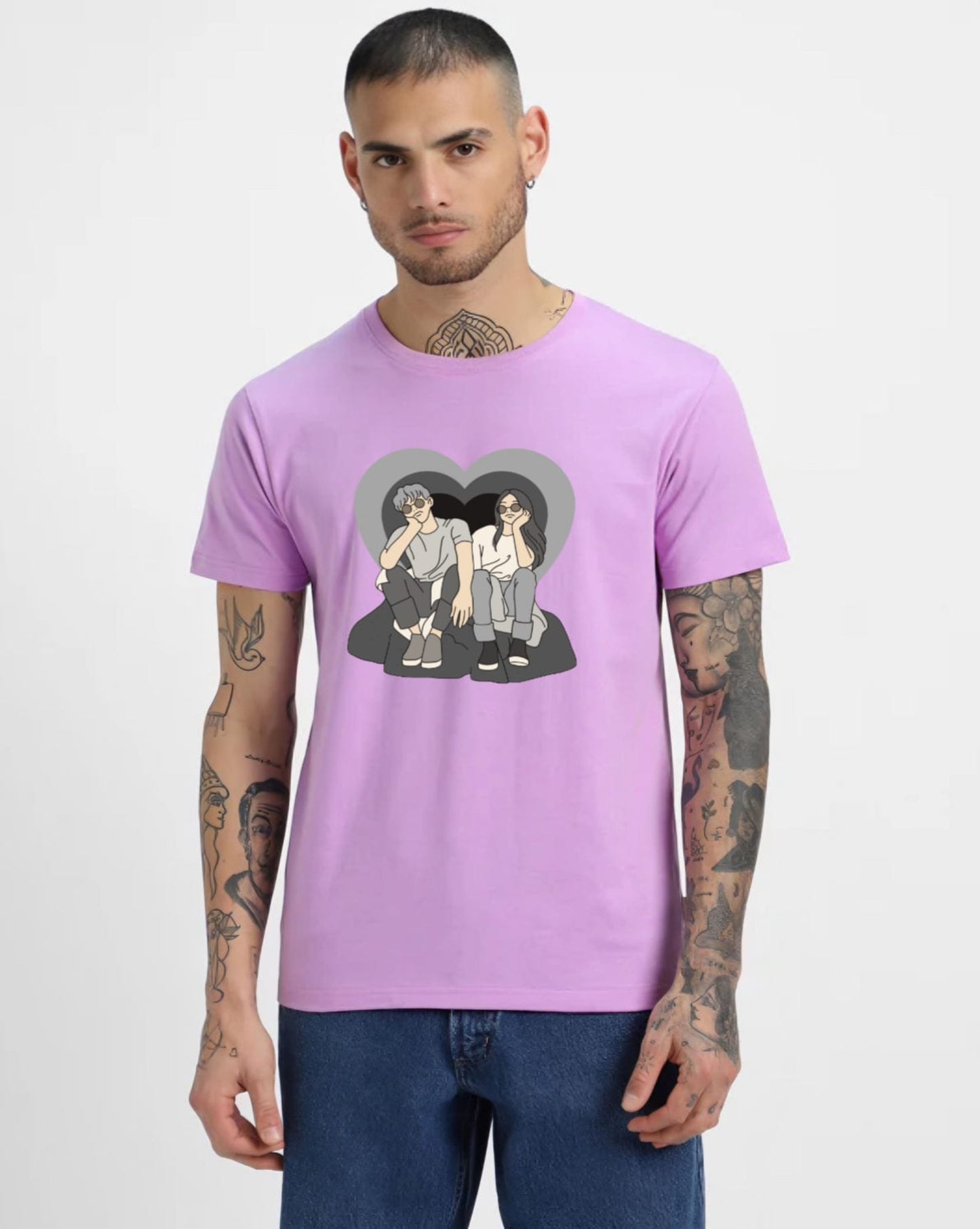 HESHA COUPPLE MENS REGULAR PRINTED TSHIRT