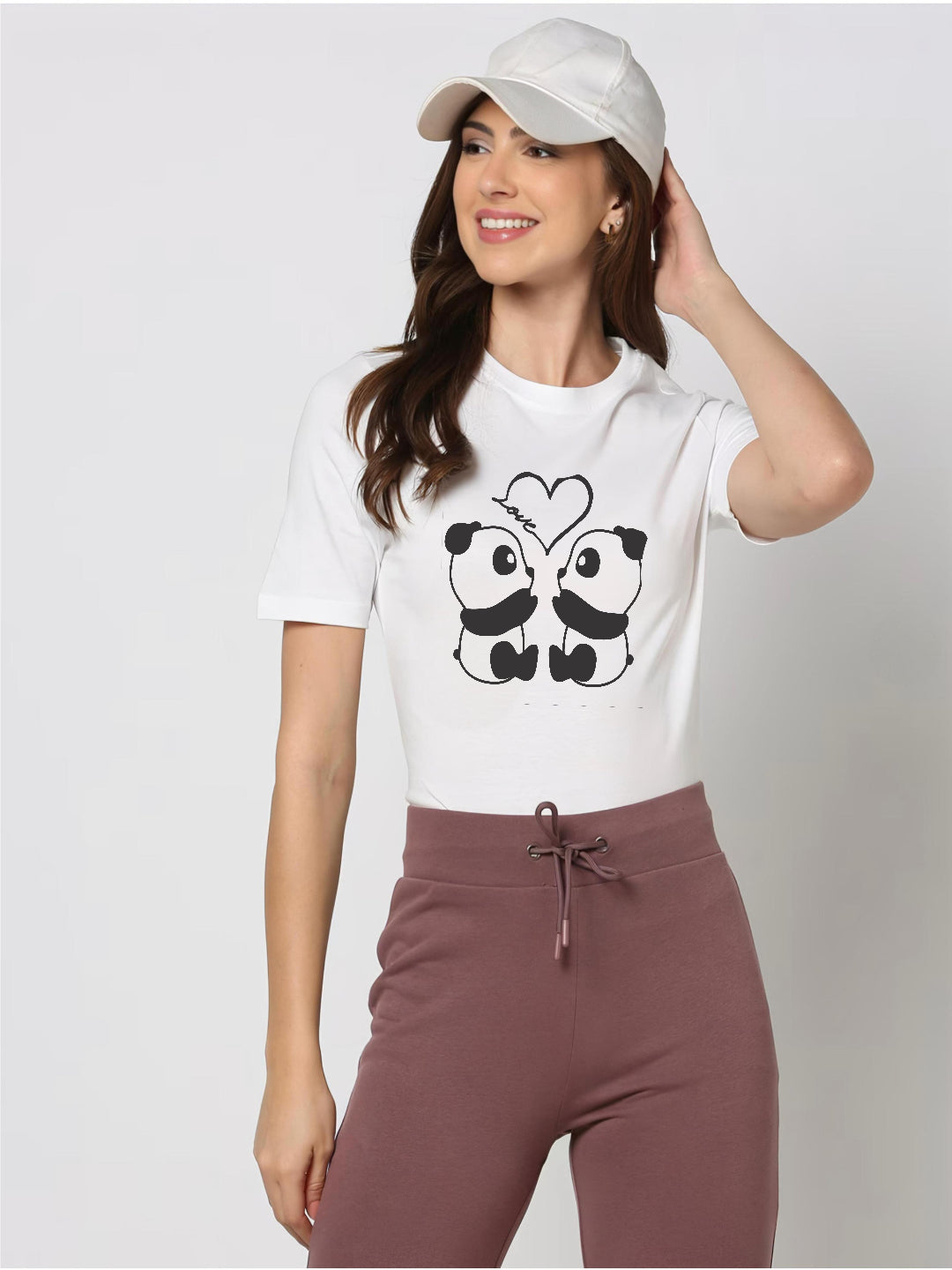 HESHA CPL PANDA WOMEN REGULAR PRINTED TSHIRT