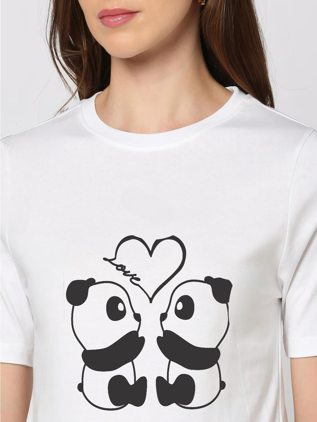 HESHA CPL PANDA WOMEN REGULAR PRINTED TSHIRT