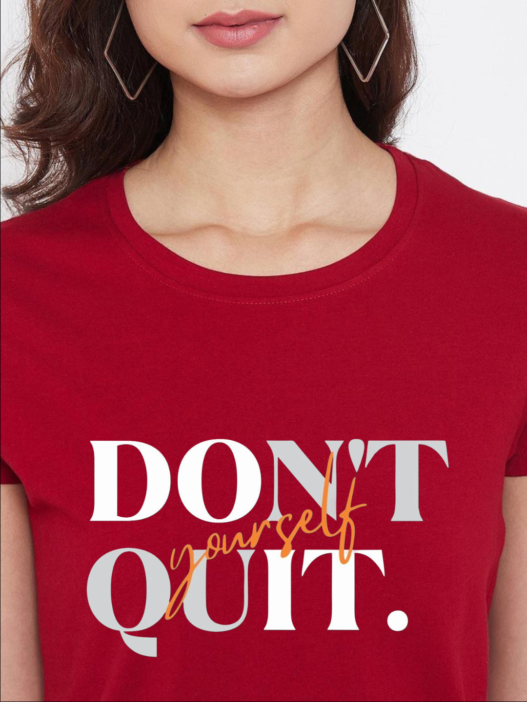 HESHA DON'T QUIT REGULAR PRINTED TSHIRT