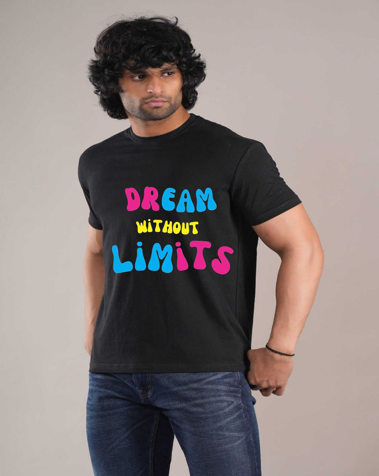 HESHA DREAM WITHOUT LIMITS MENS REGULAR PRINTED TSHIRT