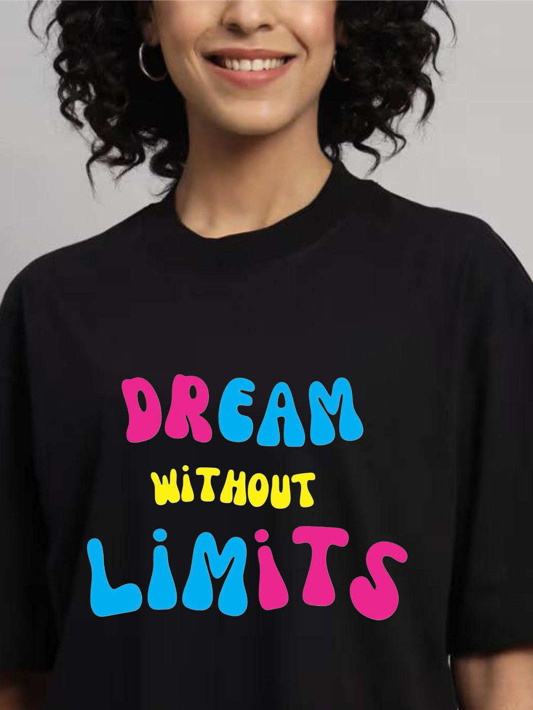 HESHA DREAM WITHOUT LIMITS WOMEN OVERSIZE PRINTED TSHIRT