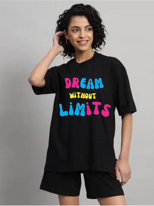 HESHA DREAM WITHOUT LIMITS WOMEN OVERSIZE PRINTED TSHIRT