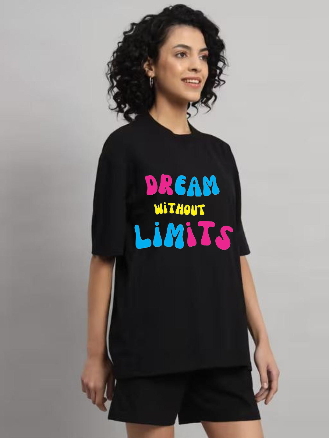 HESHA DREAM WITHOUT LIMITS WOMEN OVERSIZE PRINTED TSHIRT