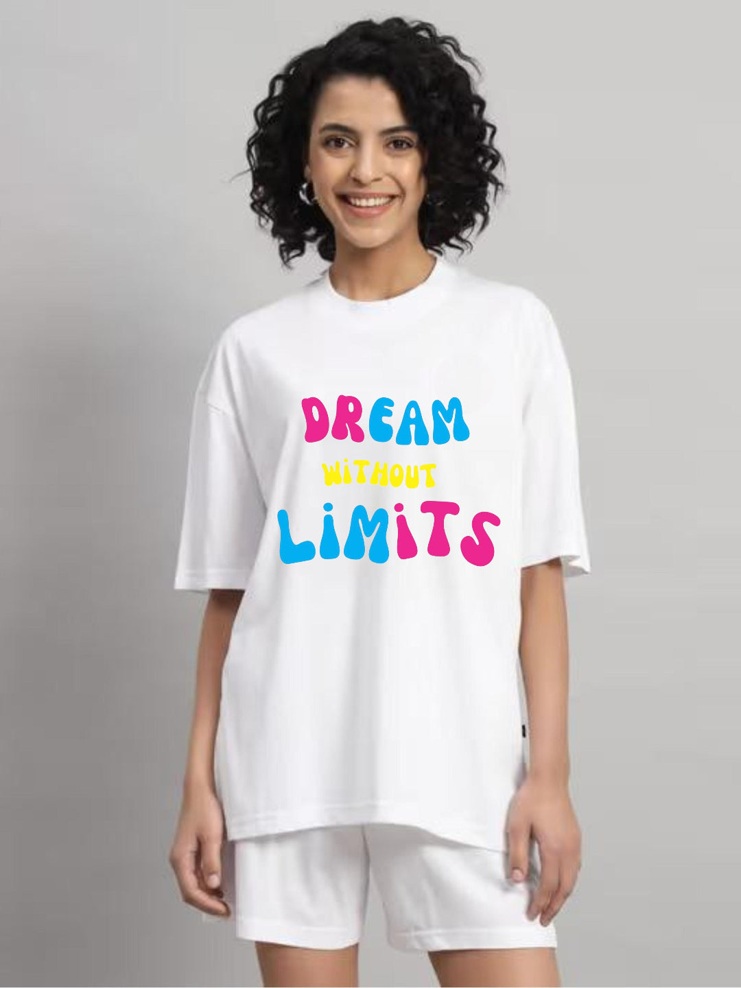 HESHA DREAM WITHOUT LIMITS WOMEN OVERSIZE PRINTED TSHIRT
