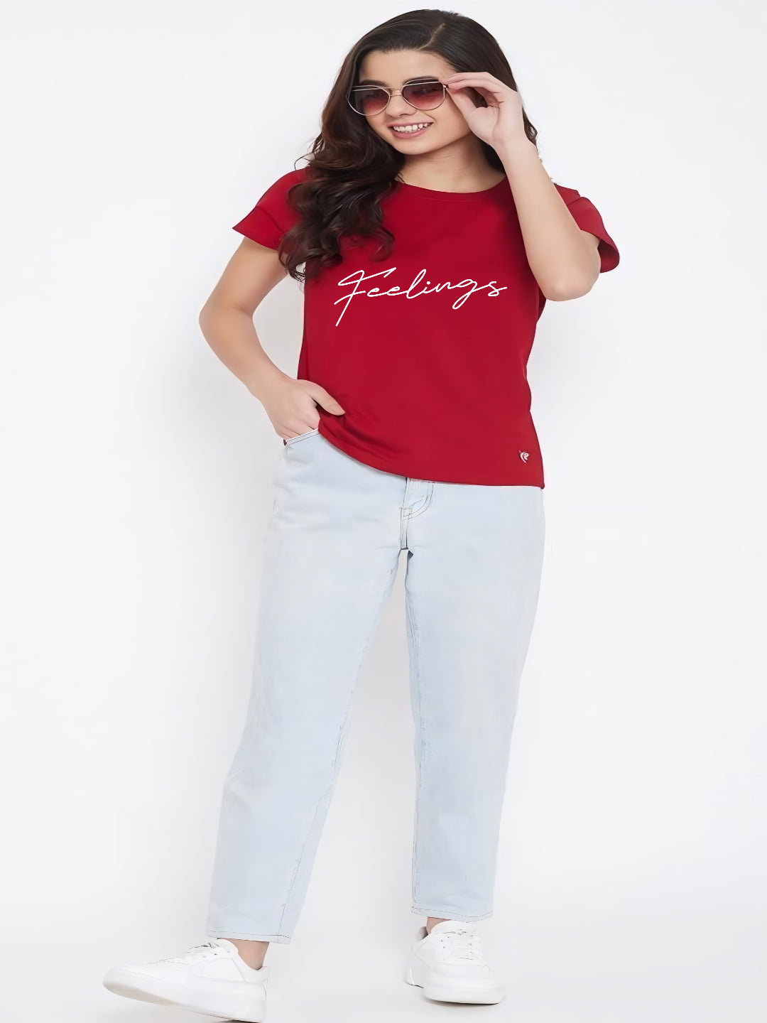 HESHA FEELINGS WOMEN REGULAR PRINTED TSHIRT