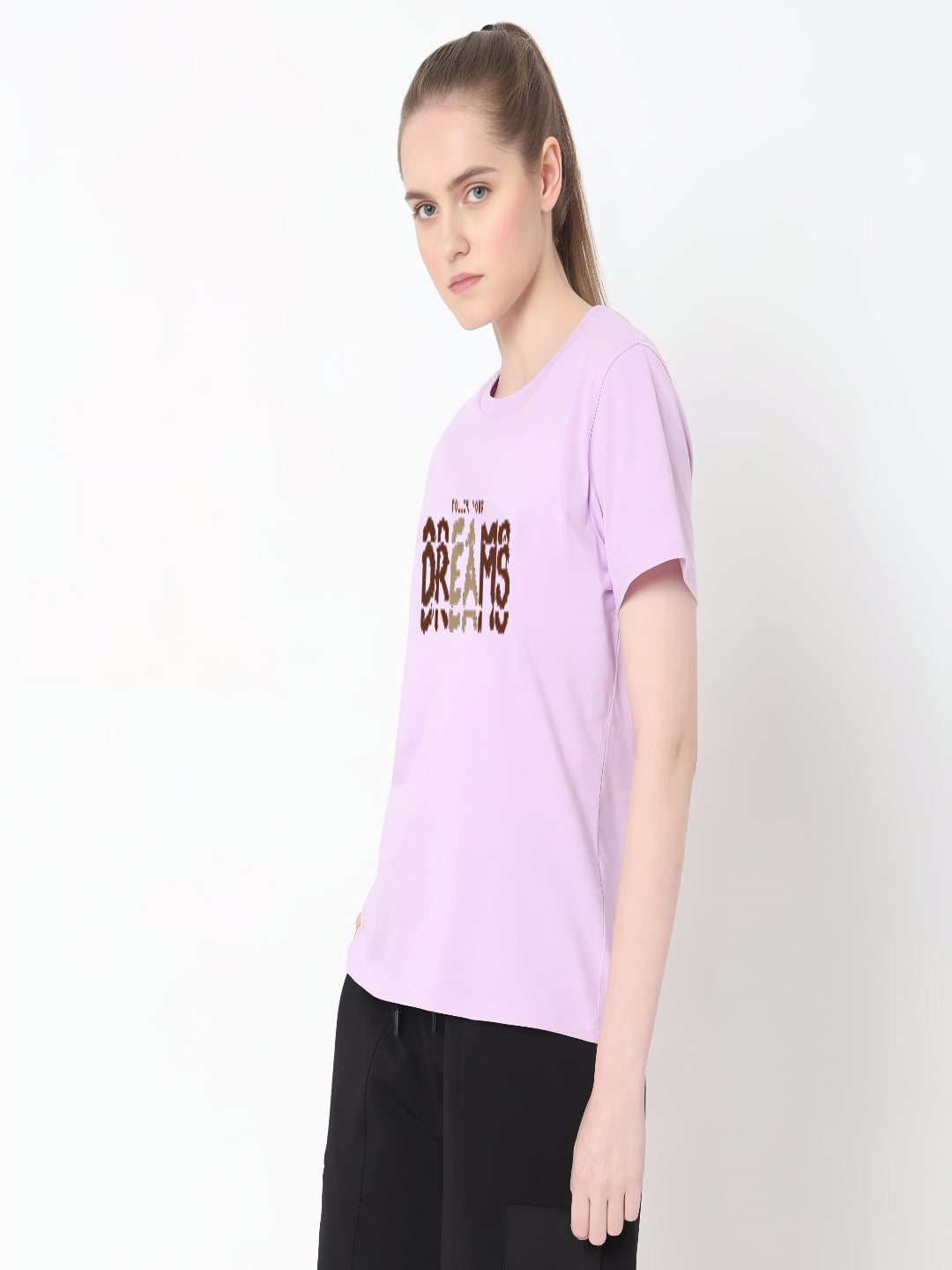 HESHA FOLLOW YOUR DREAMS WOMEN REGULAR PRINTED TSHIRT