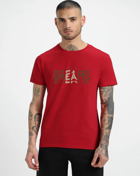 HESHA FOLLOW YOUR DREAMS MENS REGULAR PRINTED TSHIRT
