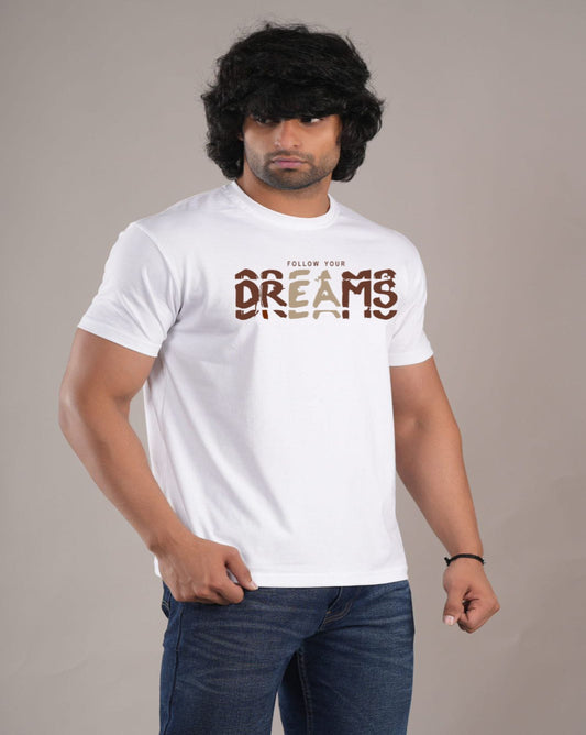 HESHA FOLLOW YOUR DREAMS MENS REGULAR PRINTED TSHIRT
