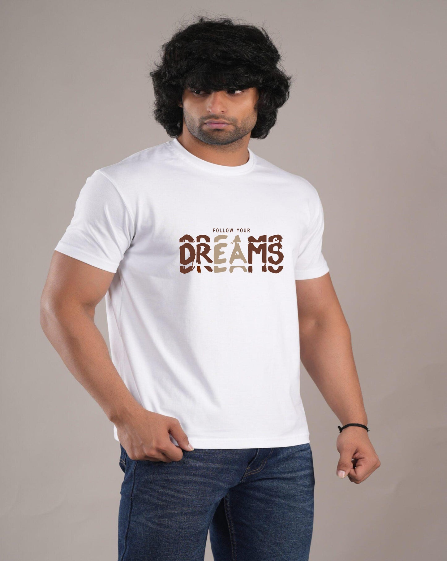 HESHA FOLLOW YOUR DREAMS MENS REGULAR PRINTED TSHIRT