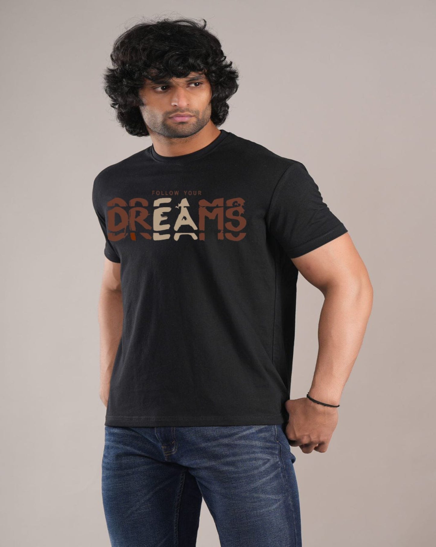 HESHA FOLLOW YOUR DREAMS MENS REGULAR PRINTED TSHIRT