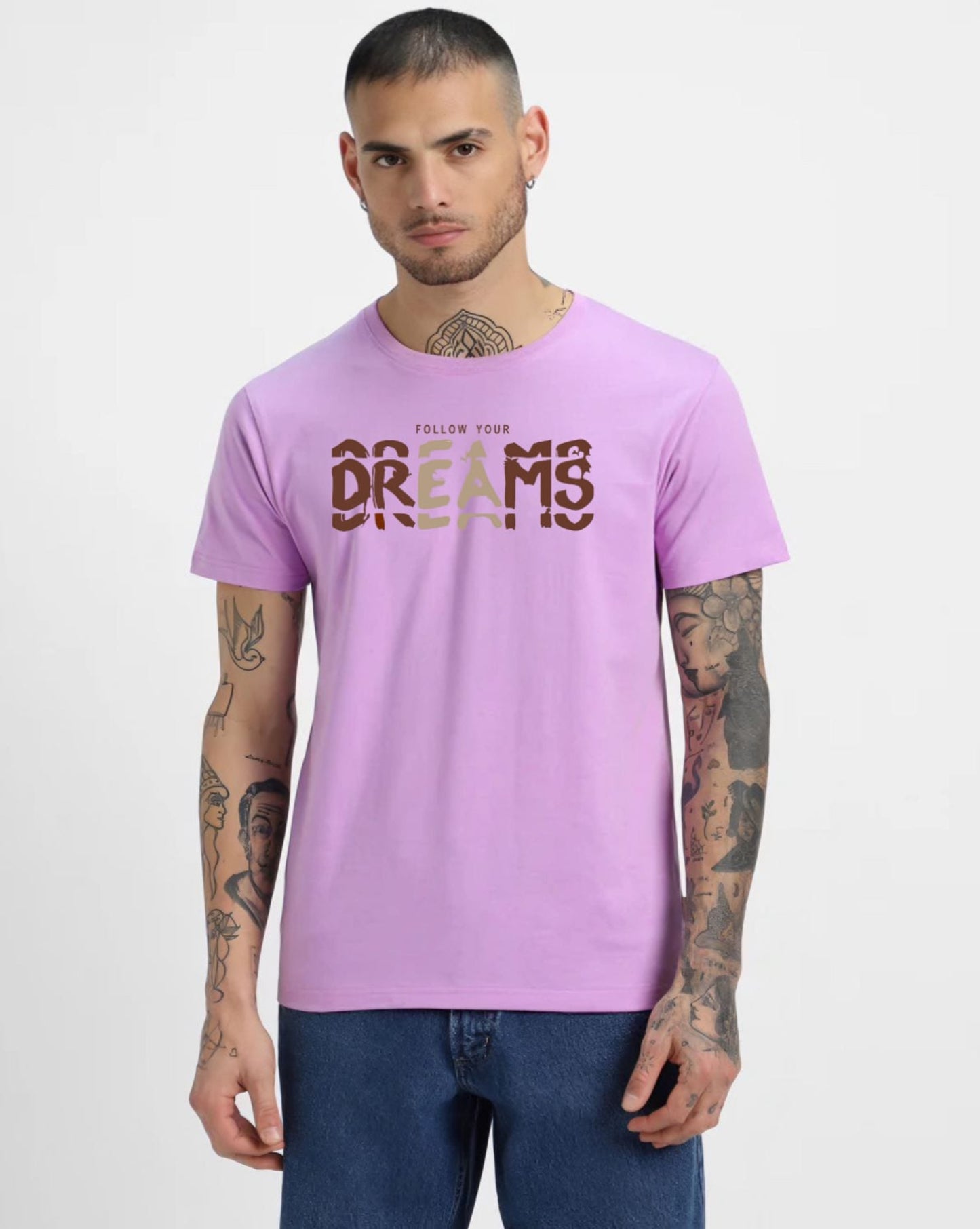 HESHA FOLLOW YOUR DREAMS MENS REGULAR PRINTED TSHIRT