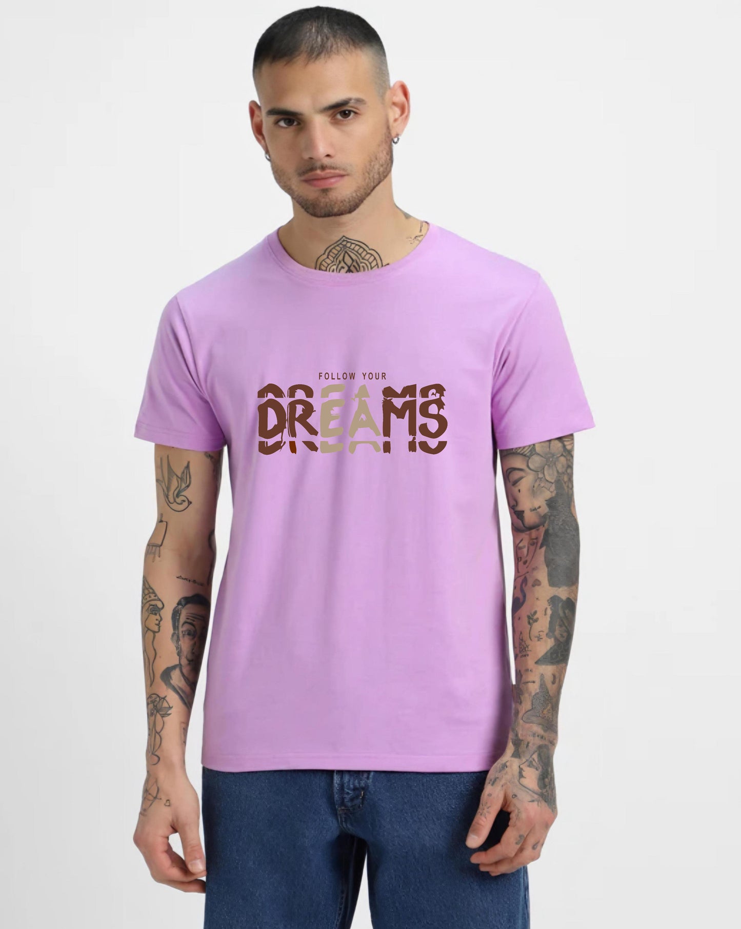 HESHA FOLLOW YOUR DREAMS MENS REGULAR PRINTED TSHIRT