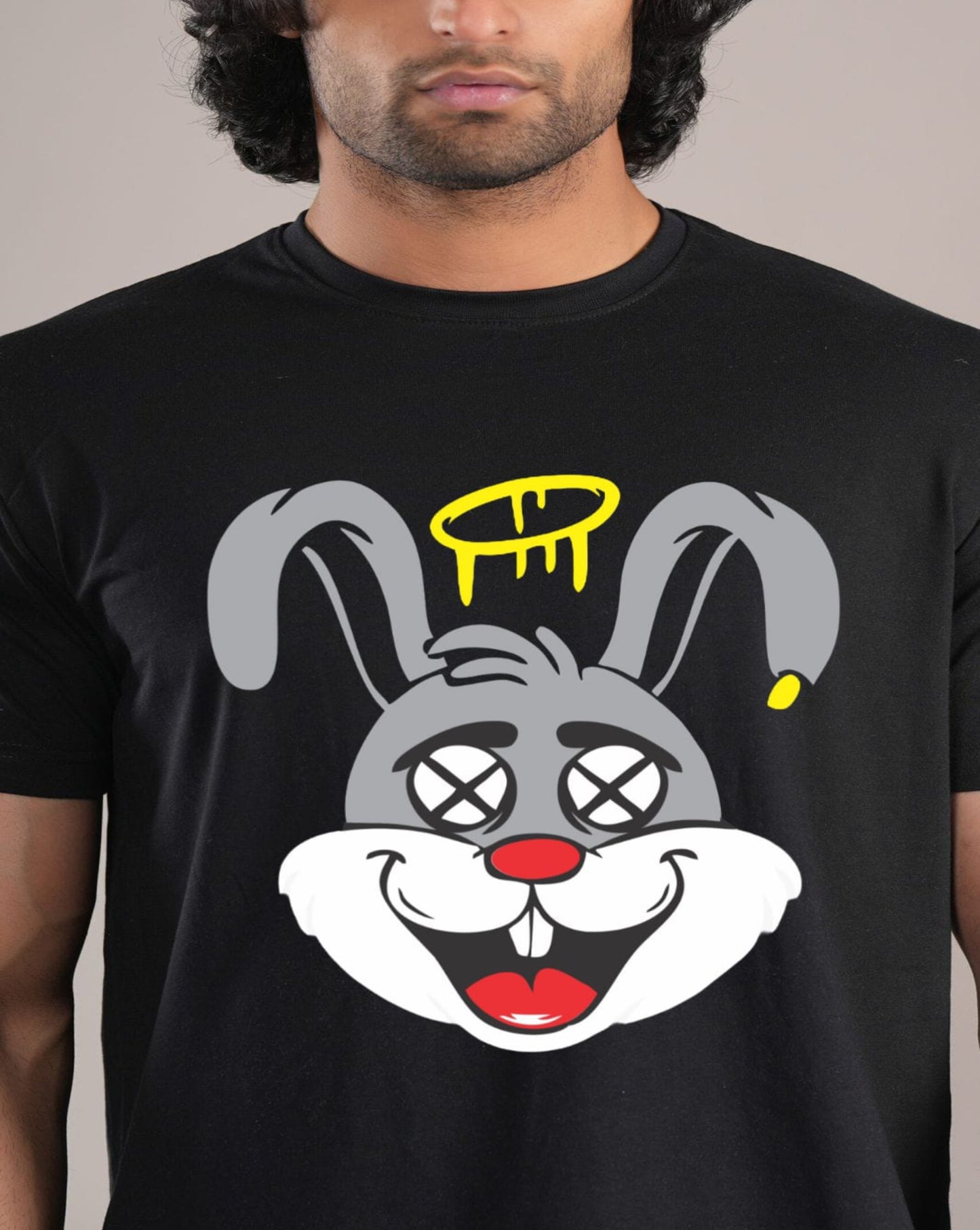 HESHA HAPPY RABBIT MENS REGULAR PRINTED TSHIRT