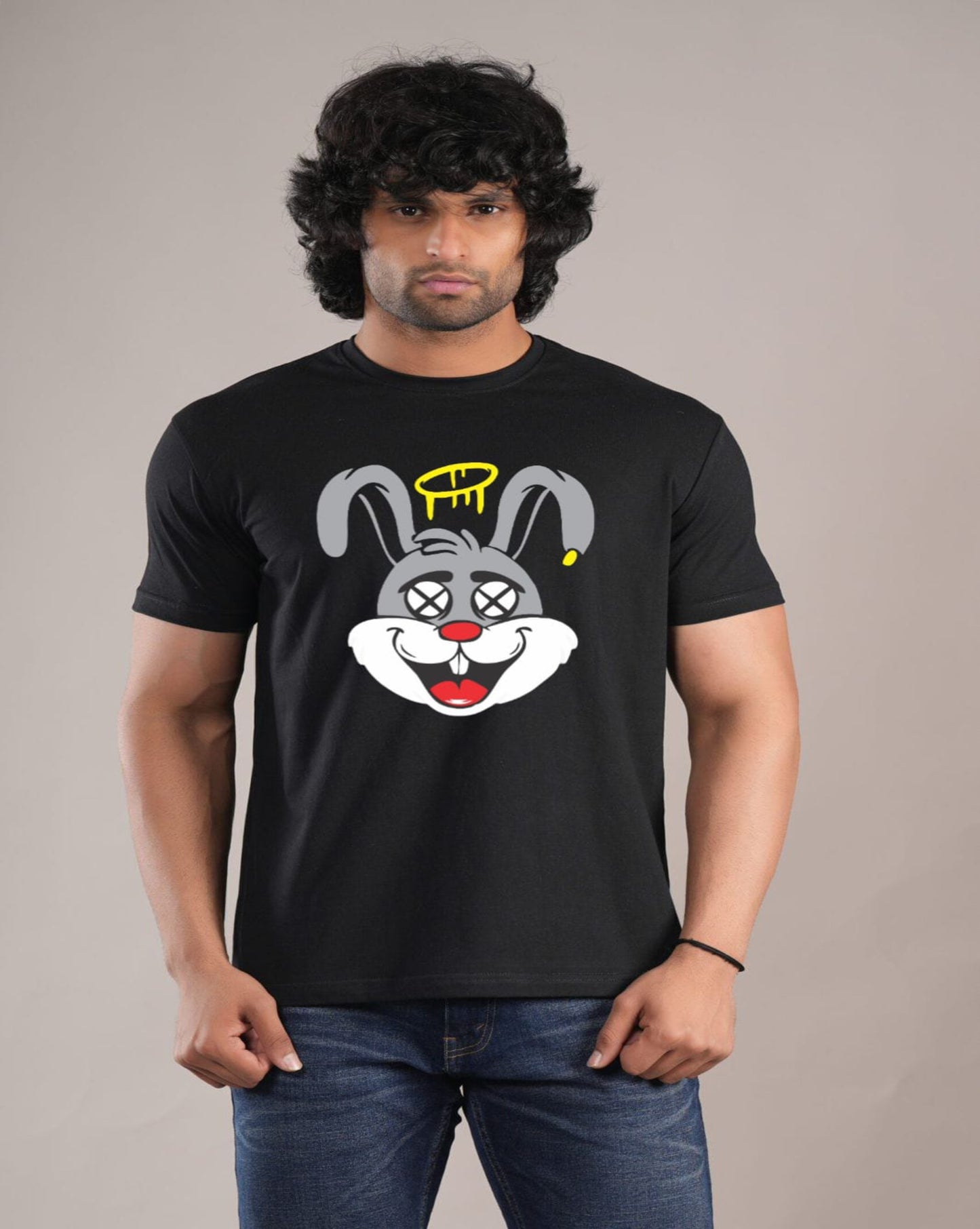 HESHA HAPPY RABBIT MENS REGULAR PRINTED TSHIRT