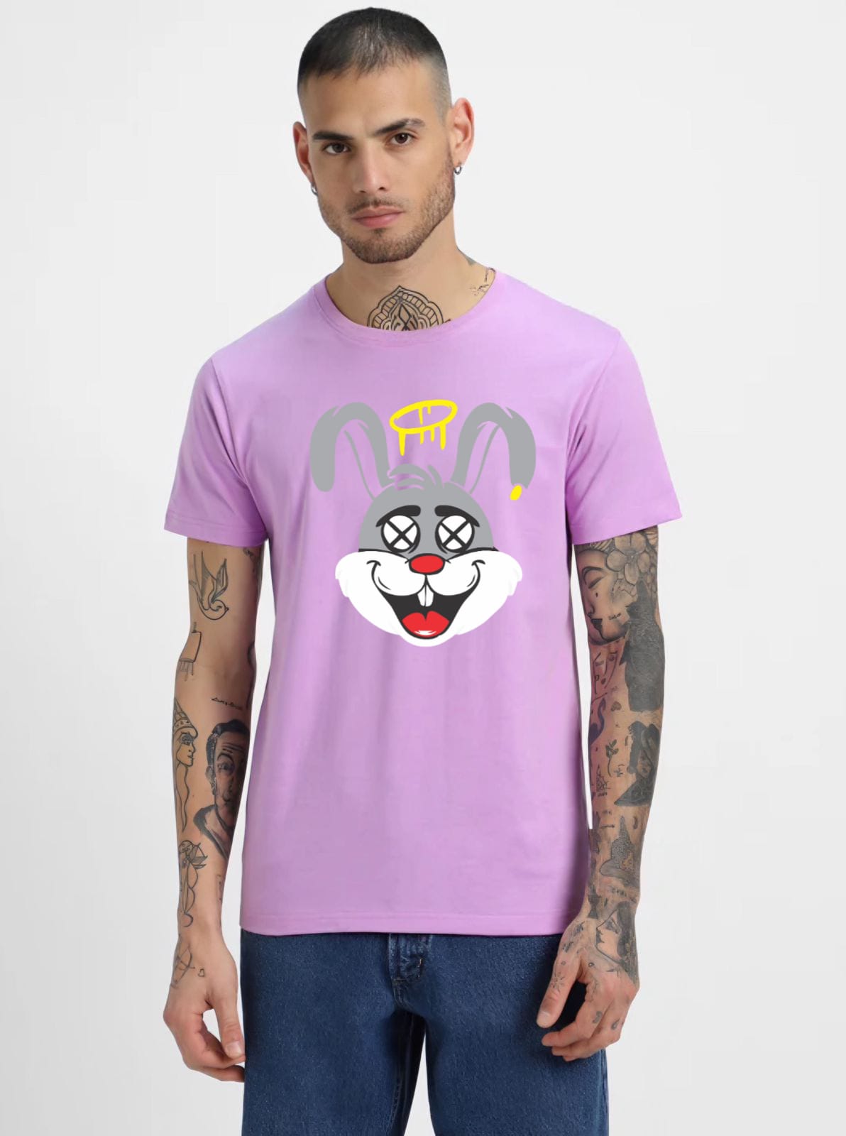 HESHA HAPPY RABBIT MENS REGULAR PRINTED TSHIRT
