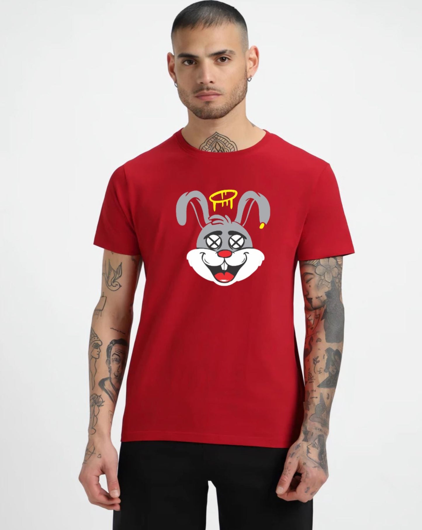 HESHA HAPPY RABBIT MENS REGULAR PRINTED TSHIRT