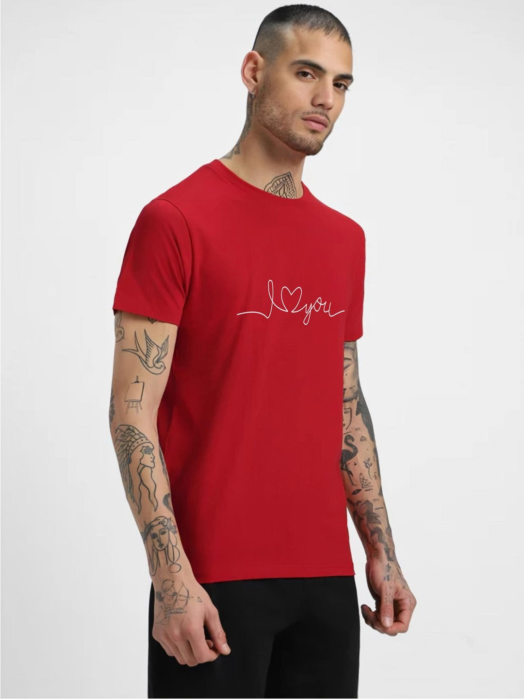 HESHA I LOVE YOU MENS PRINTED TSHIRT