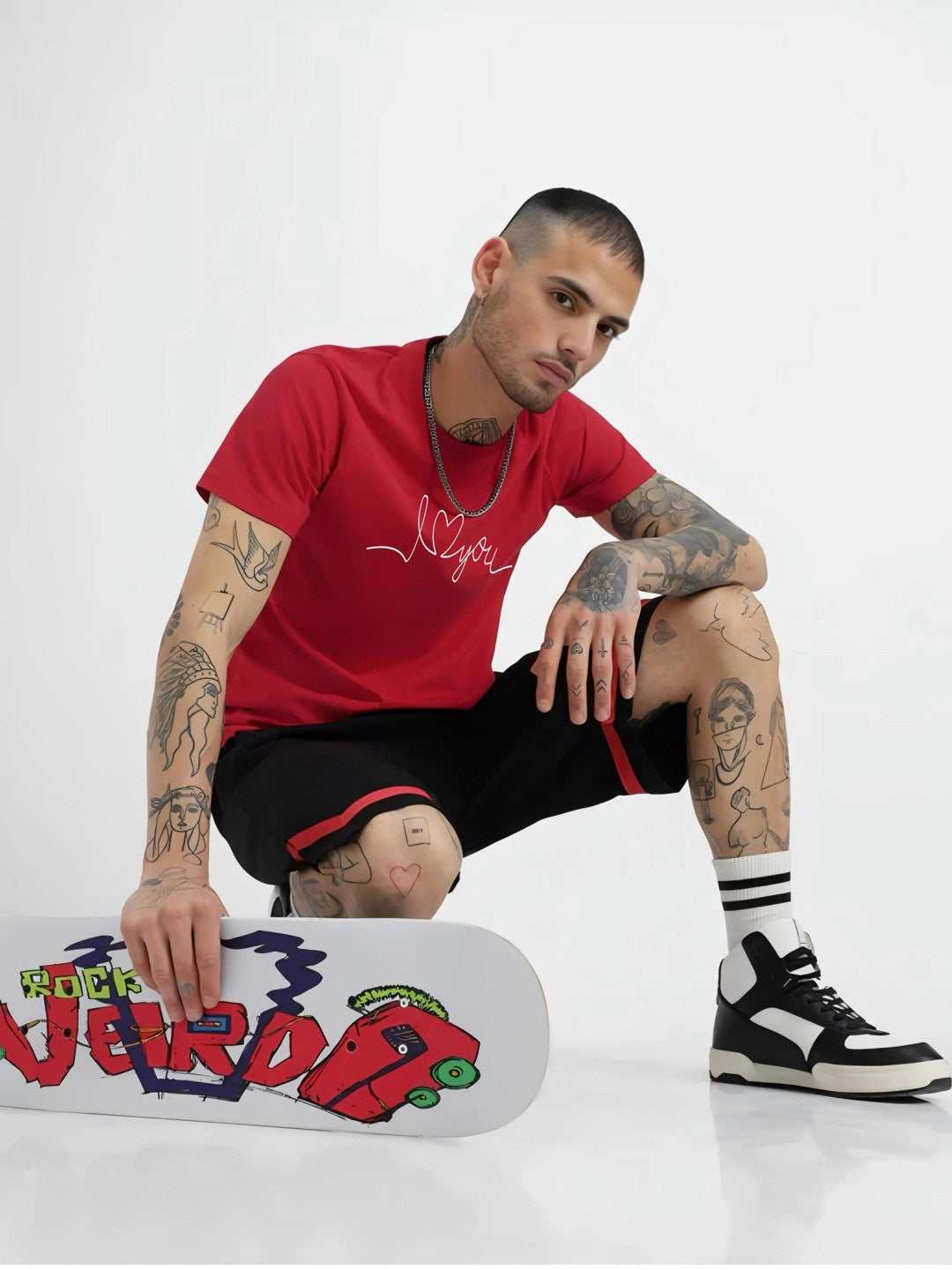 HESHA I LOVE YOU MENS PRINTED TSHIRT