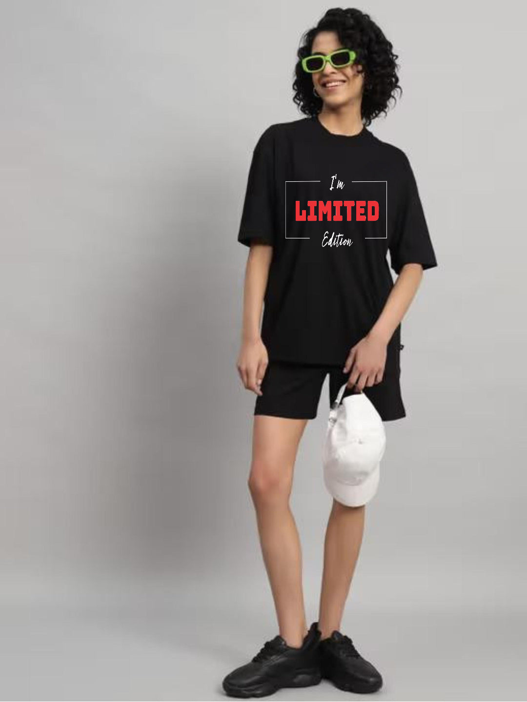 HESHA I'M LIMITED EDITION WOMEN OVERSIZE PRINTED TSHIRT