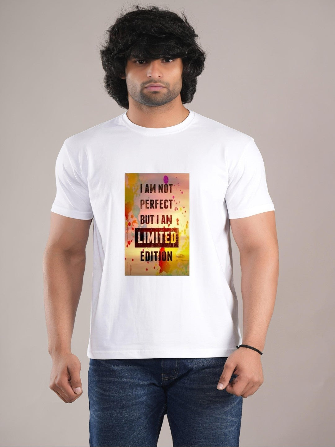 HESHA IM NOT PERFECT MENS PRINTED TSHIRT
