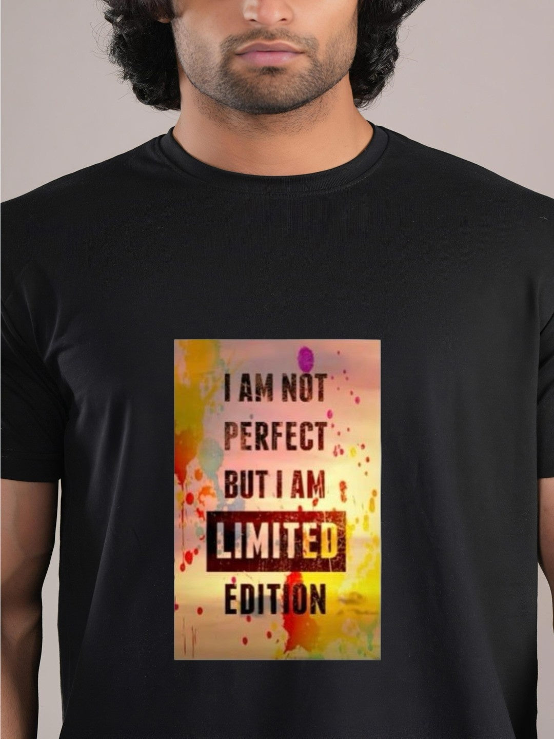 HESHA IM NOT PERFECT MENS PRINTED TSHIRT