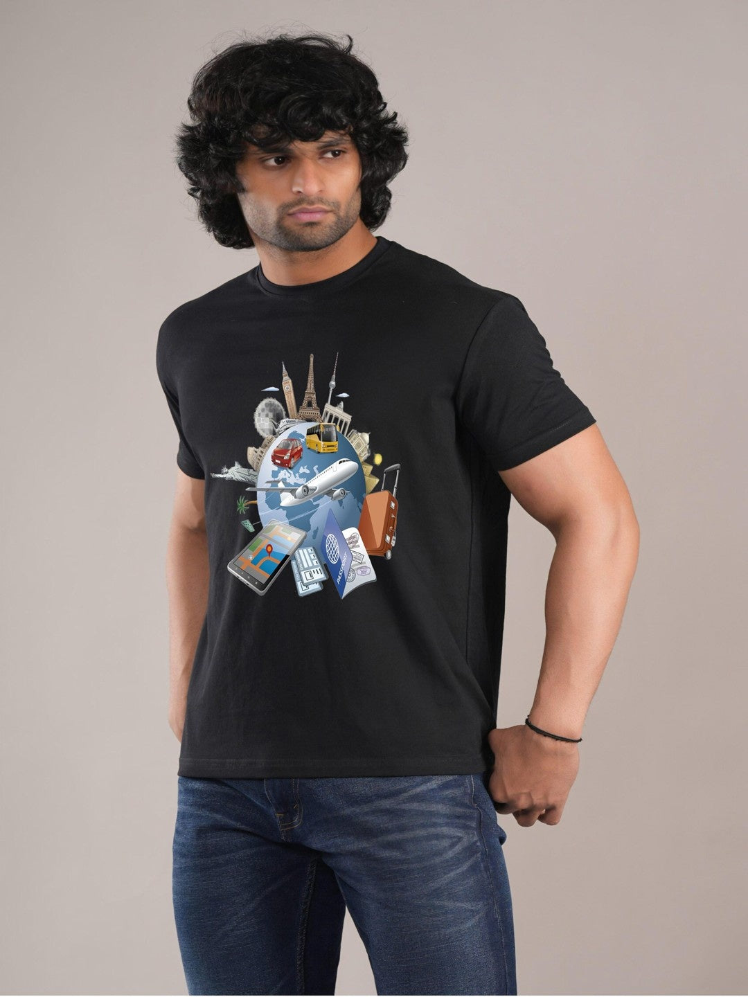 HESHA JOURNEY AROUND MENS PRINTED TSHIRT