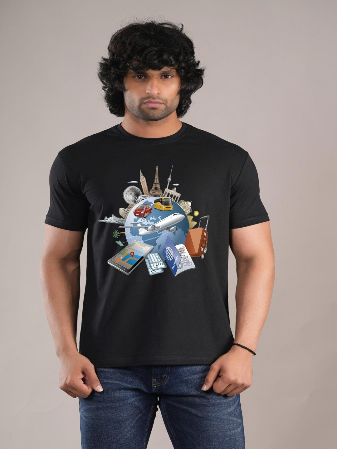HESHA JOURNEY AROUND MENS PRINTED TSHIRT