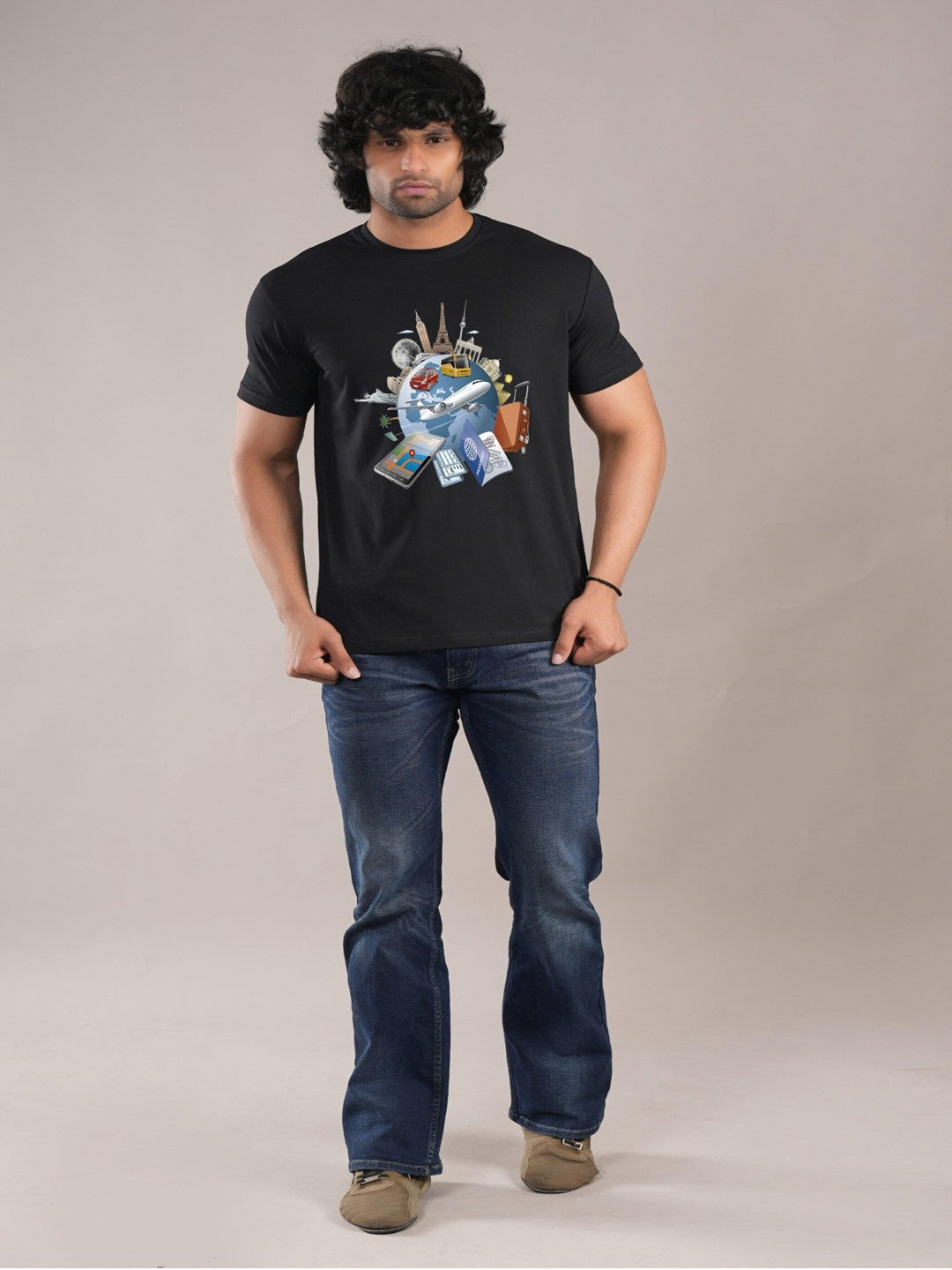 HESHA JOURNEY AROUND MENS PRINTED TSHIRT