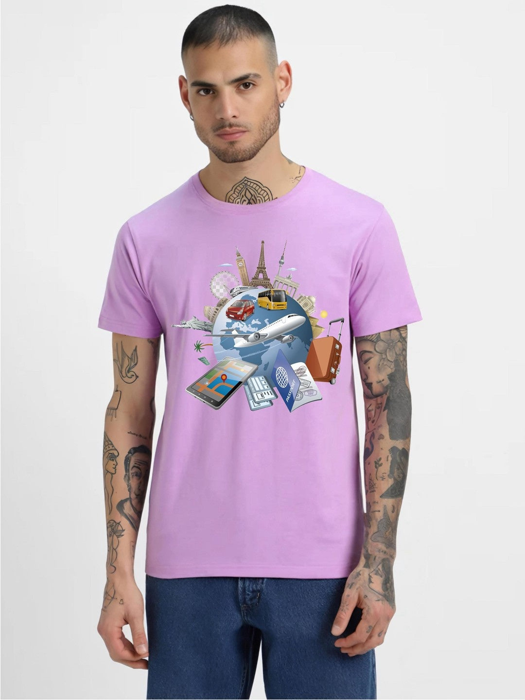 HESHA JOURNEY AROUND MENS PRINTED TSHIRT