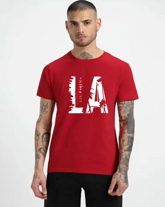 HESHA LOS ANGELES MENS REGULAR PRINTED TSHIRT