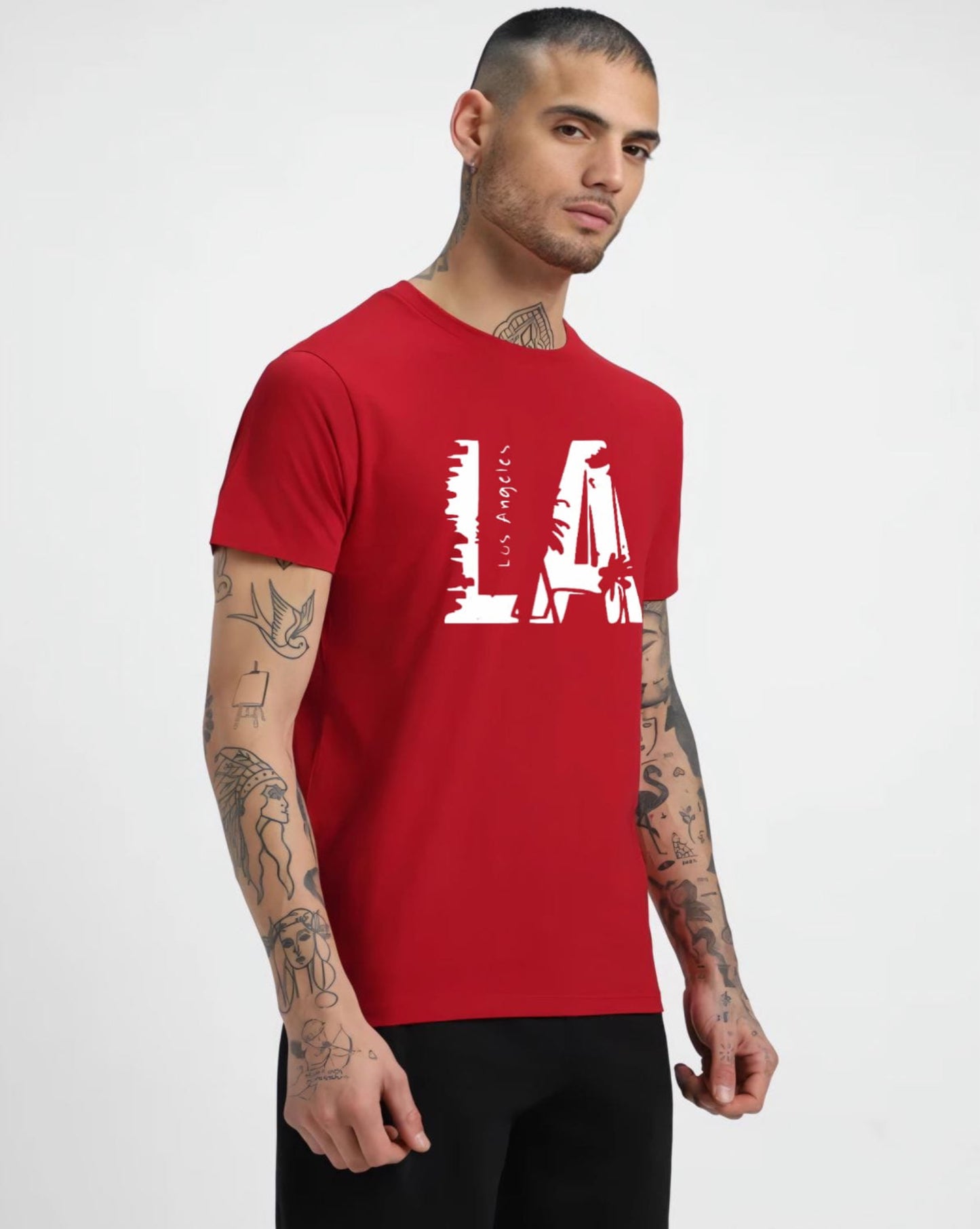 HESHA LOS ANGELES MENS REGULAR PRINTED TSHIRT