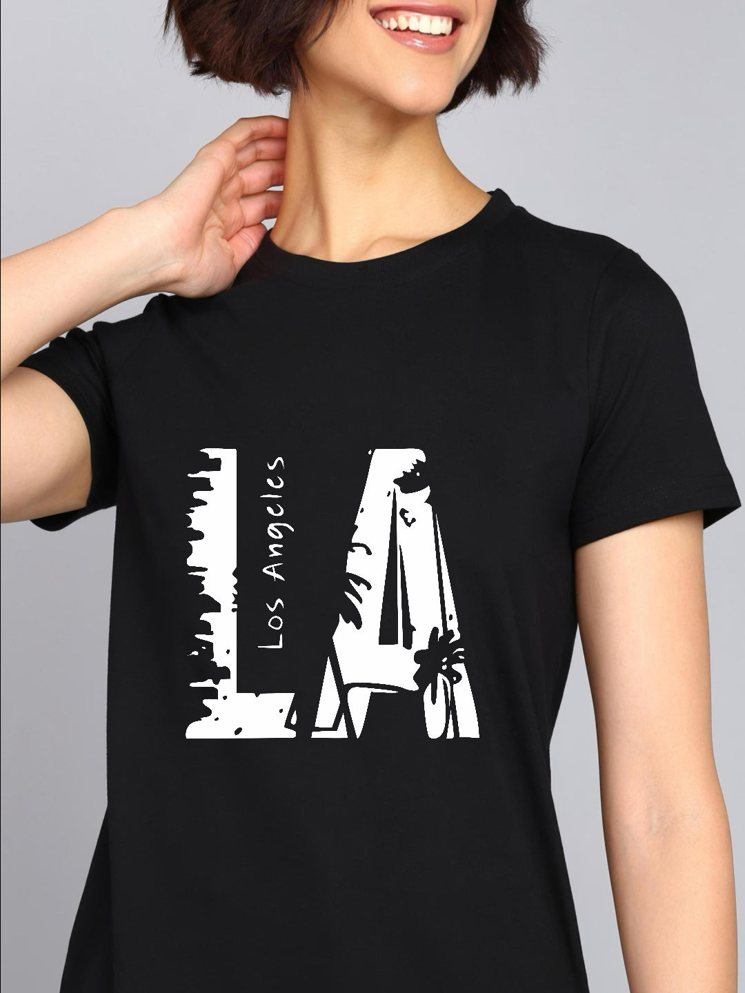 HESHA LOSS ANGELES WOMEN REGULAR PRINTED TSHIRT