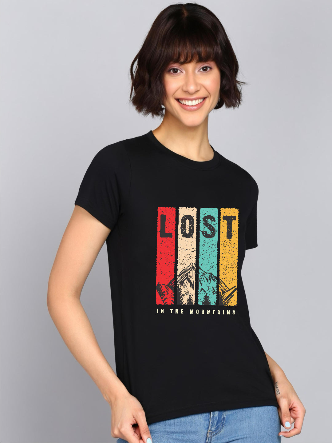 HESHA LOST WOMEN REGULAR PRINTED TSHIRT