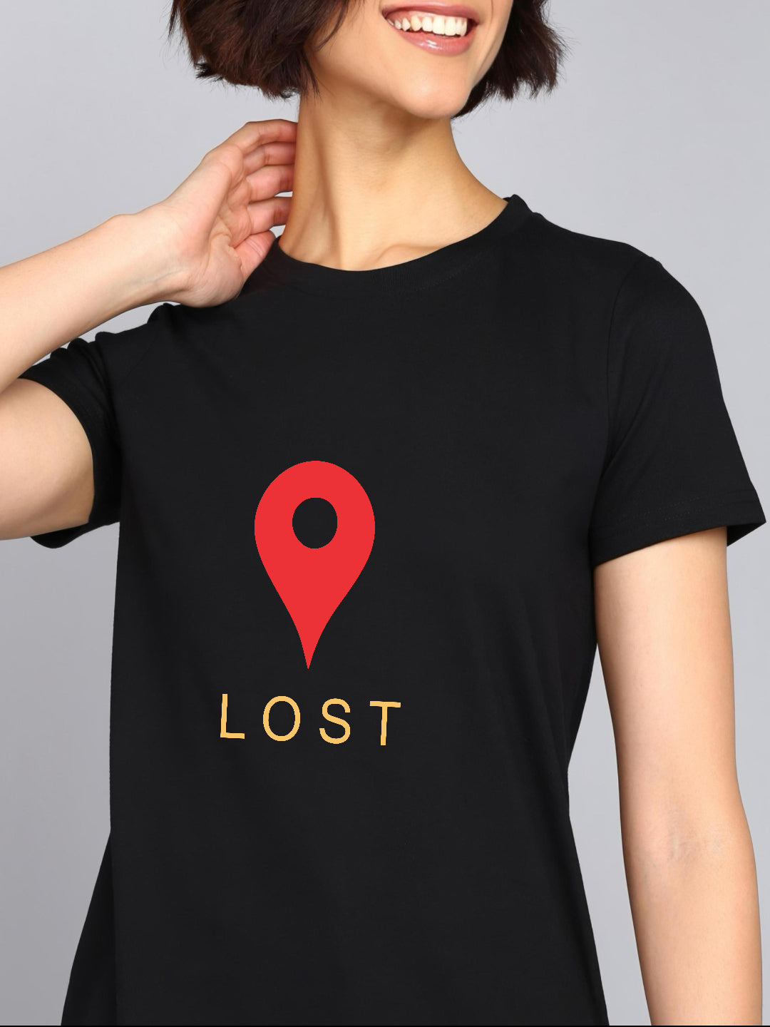 HESHA LOST MAP WOMEN REGULAR PRINTED TSHIRT