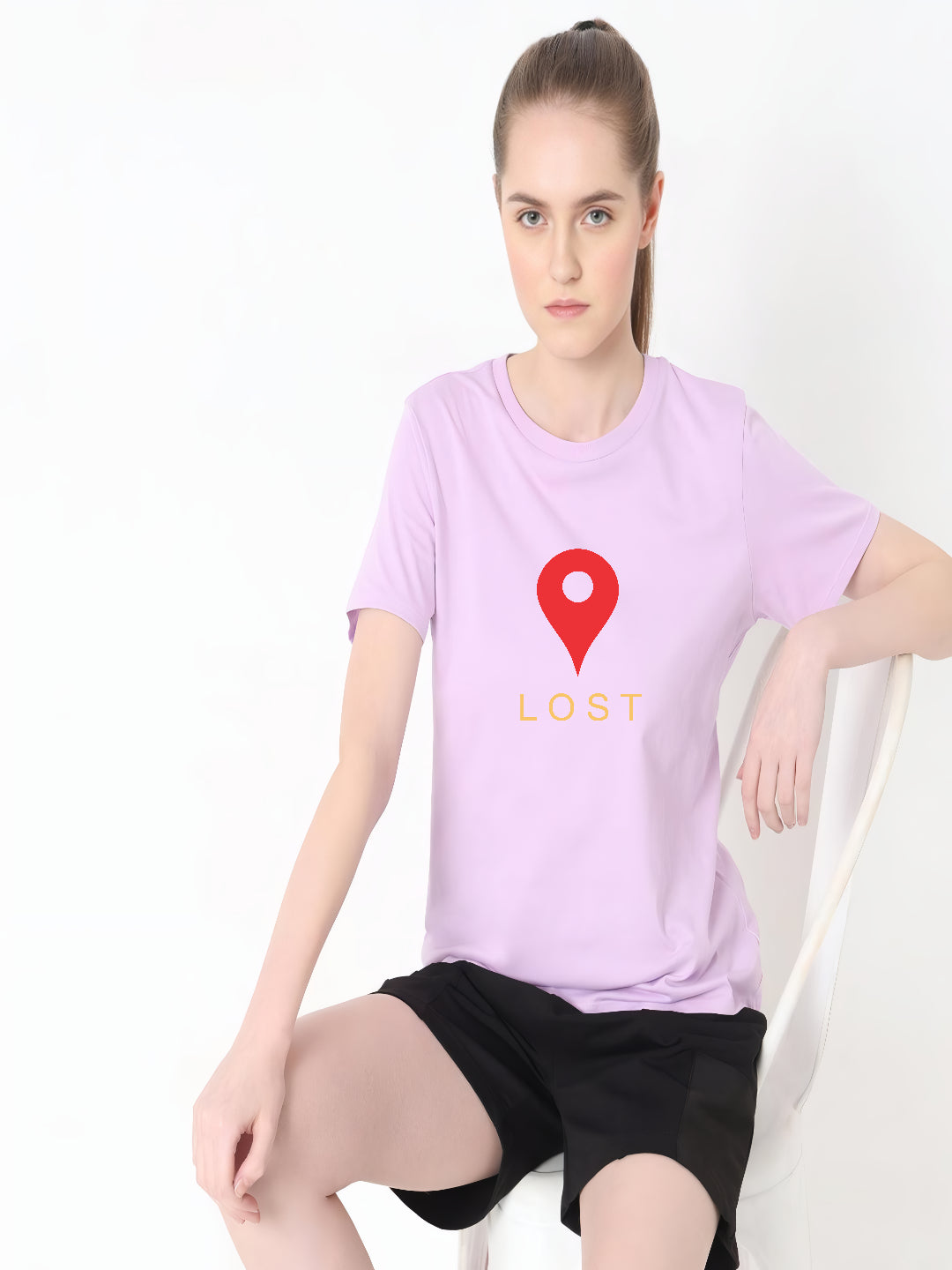 HESHA LOST MAP WOMEN REGULAR PRINTED TSHIRT