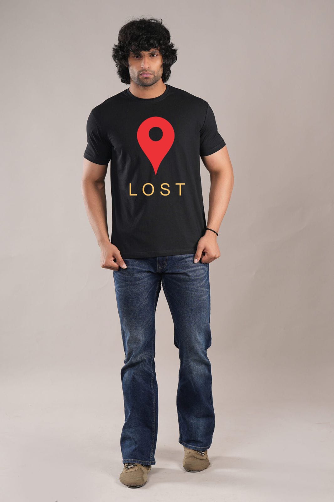 HESHA LOST MAP MENS REGULAR PRINTED TSHIRT