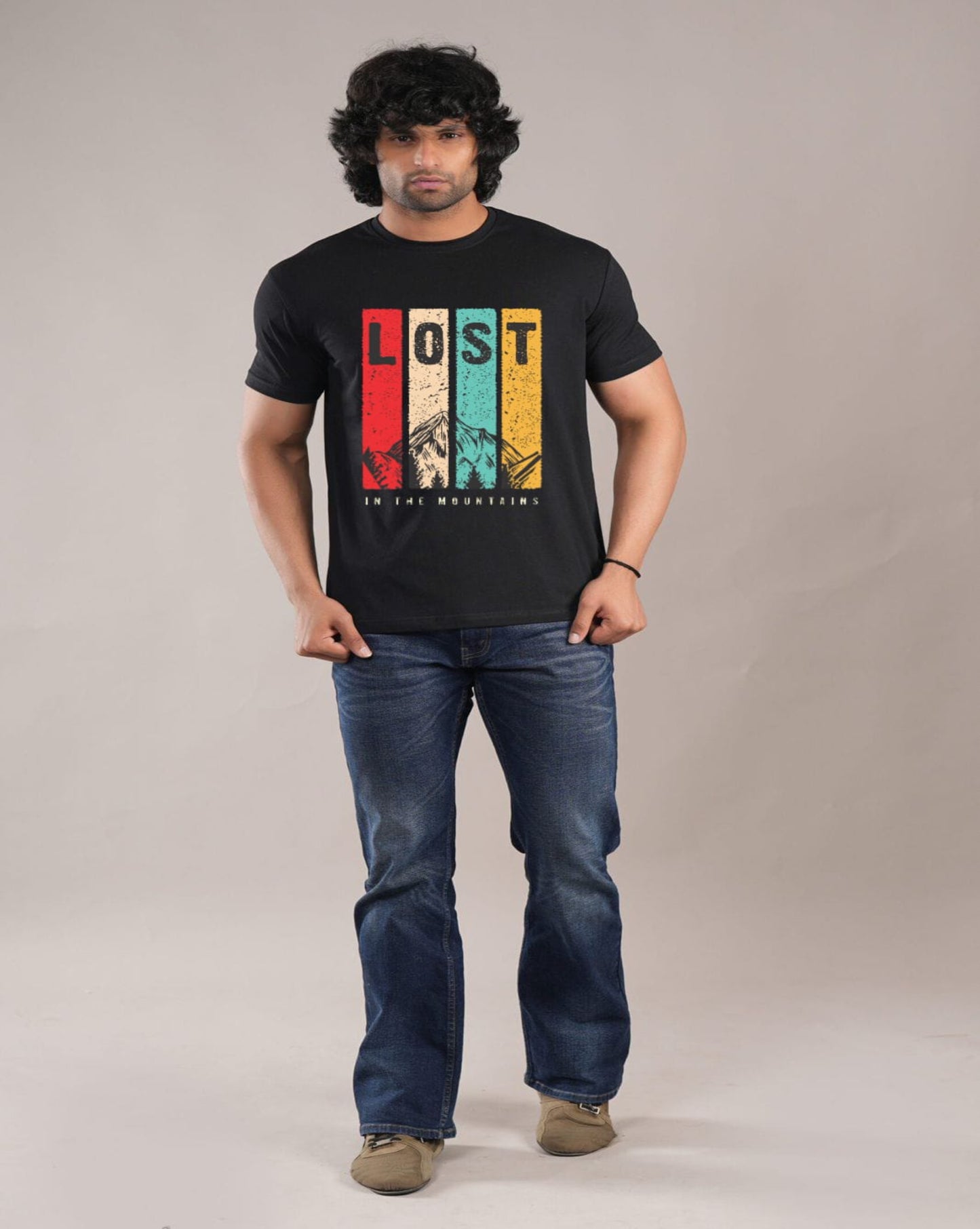 HESHA LOST MENS REGULAR PRINTED TSHIRT