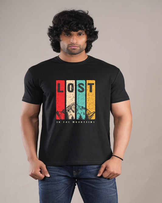 HESHA LOST MENS REGULAR PRINTED TSHIRT