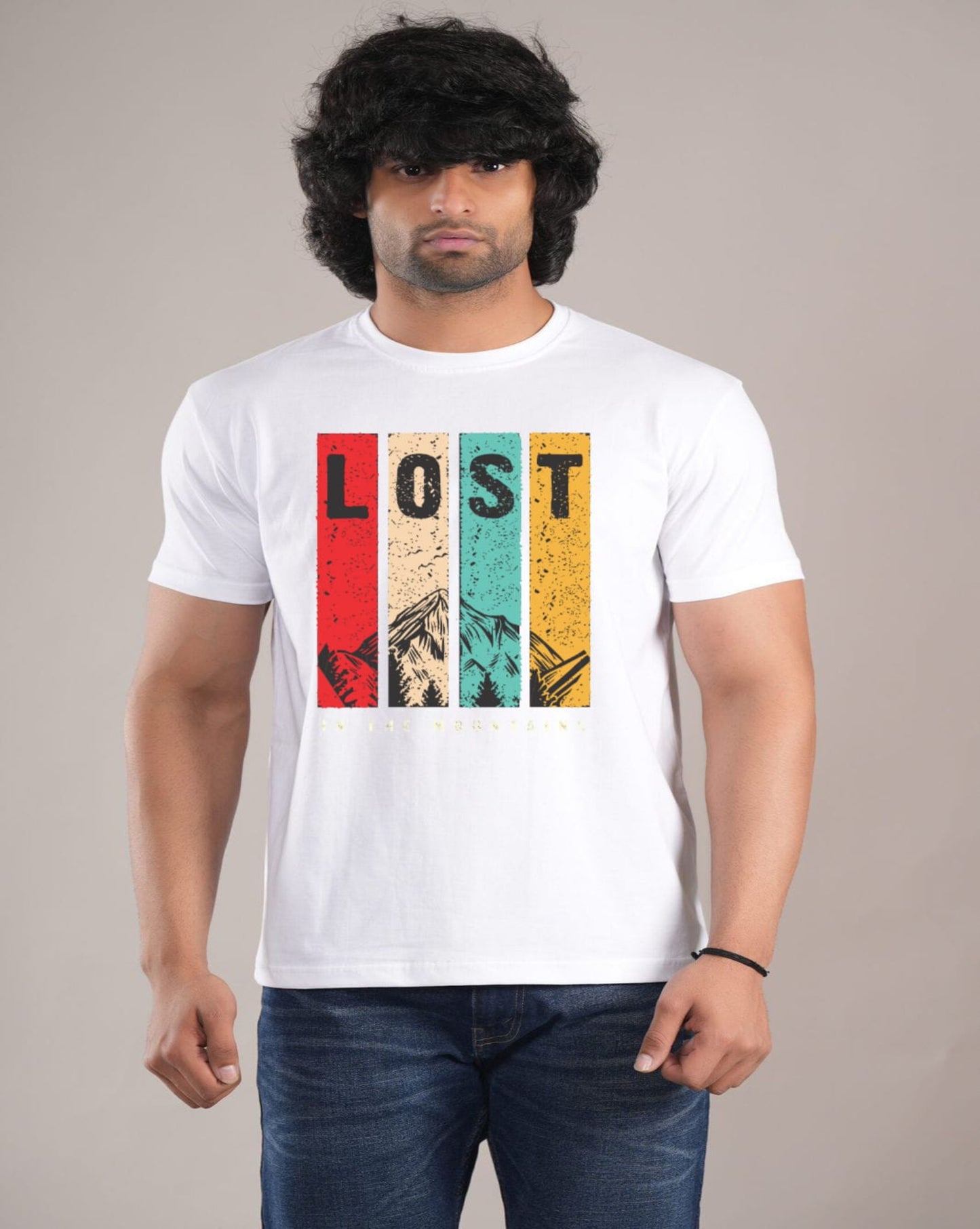 HESHA LOST MENS REGULAR PRINTED TSHIRT