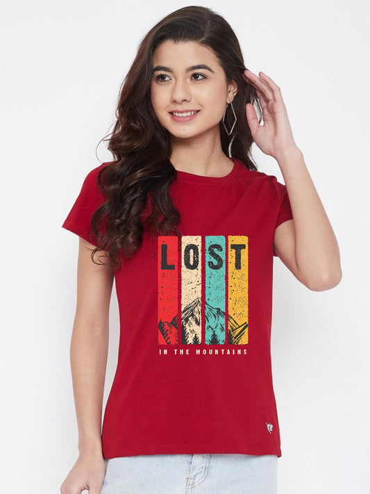 HESHA LOST WOMEN REGULAR PRINTED TSHIRT