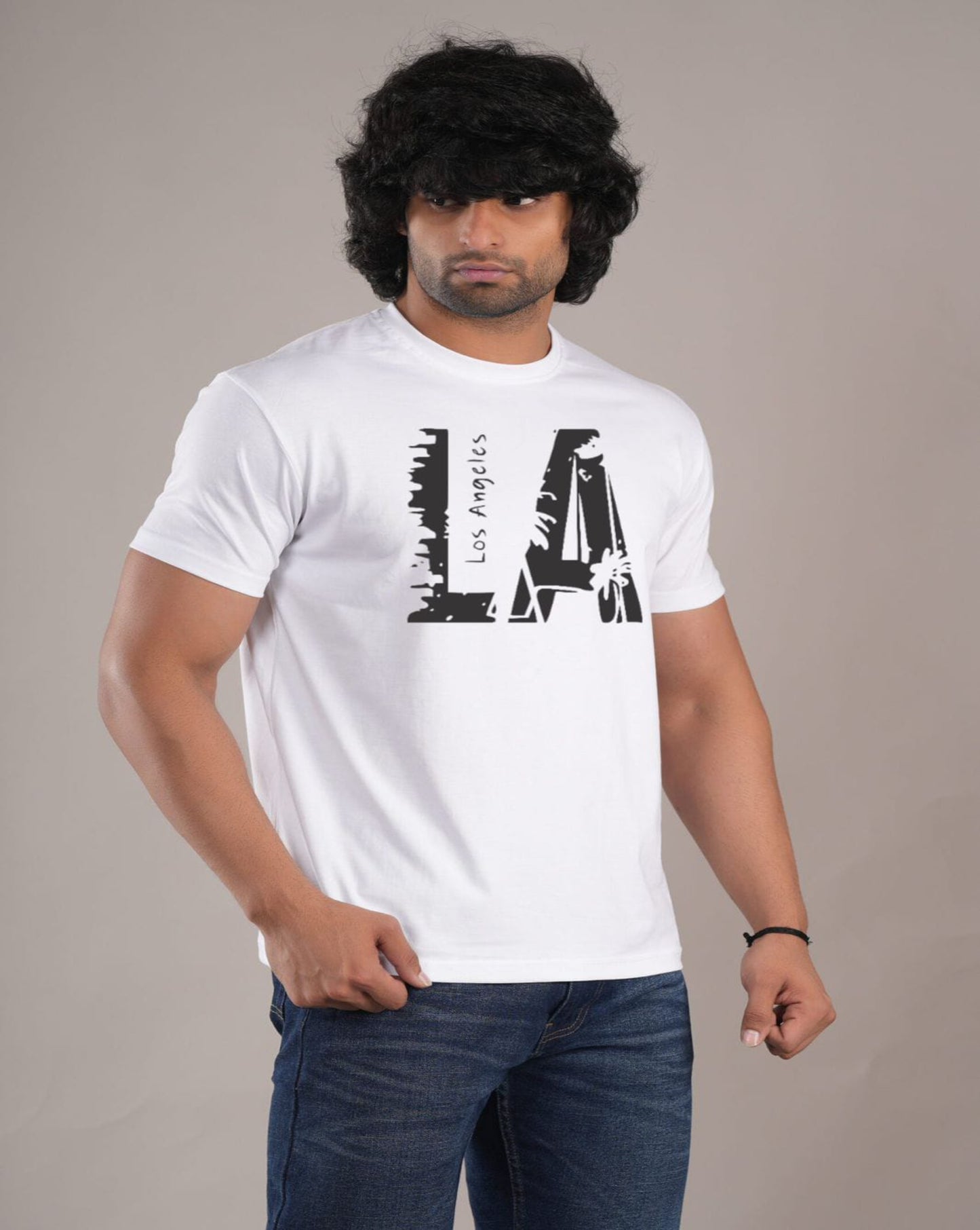 HESHA LOS ANGELES MENS REGULAR PRINTED TSHIRT
