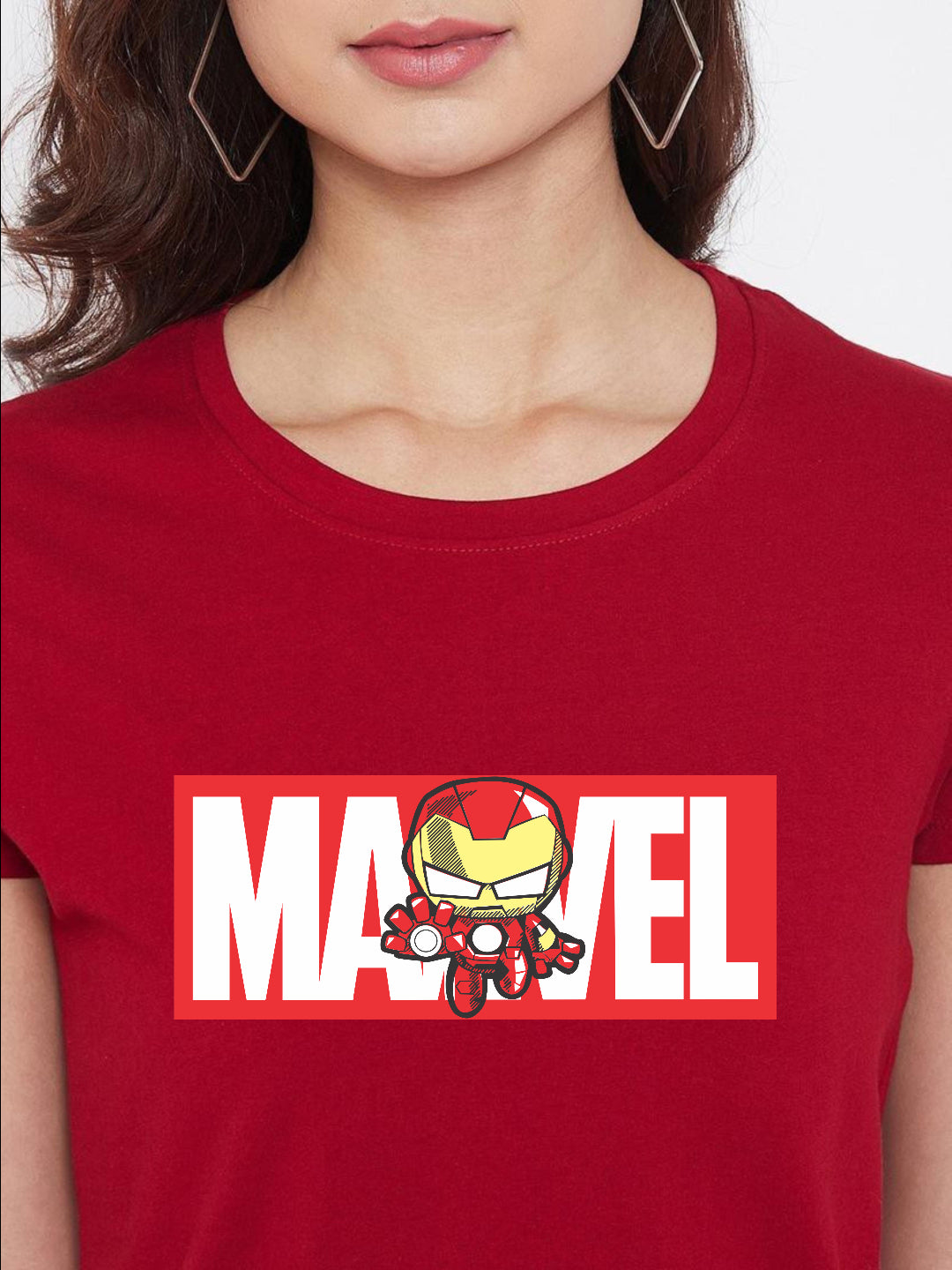HESHA MARVEL WOMEN REGULAR PRINTED TSHIRT