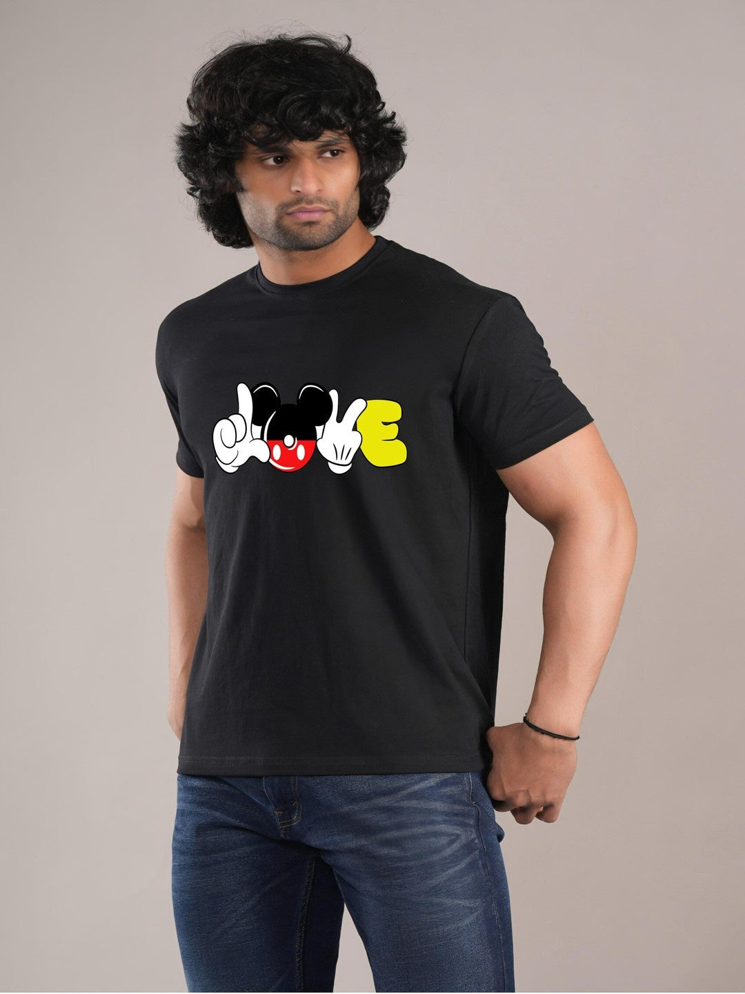 HESHA MICKY LOVE MENS PRINTED TSHIRT