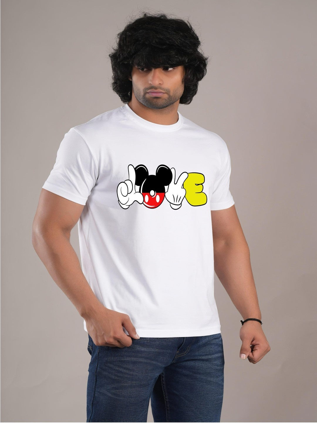 HESHA MICKY LOVE MENS PRINTED TSHIRT