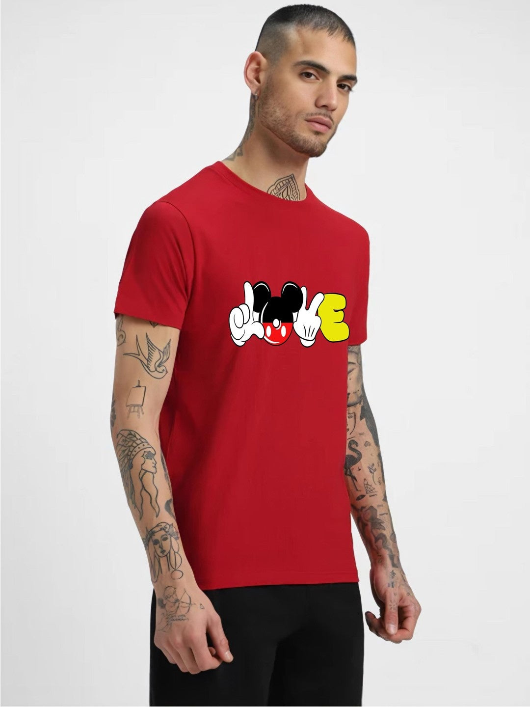 HESHA MICKY LOVE MENS PRINTED TSHIRT