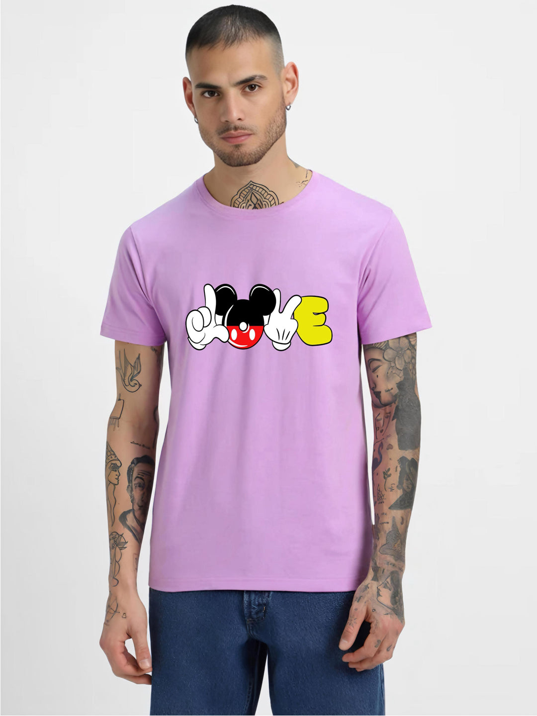 HESHA MICKY LOVE MENS PRINTED TSHIRT